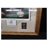 SIGNED FRAMED PRINT AND WOOD BURNING ART