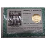 SIGNED FRAMED PRINT AND WOOD BURNING ART