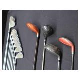 GOLF CLUBS AND BAG