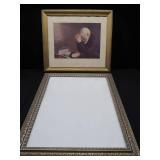 VINTAGE PICTURE GRACE LITHOGRAPH AND ANTIQUE FRAME