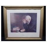 VINTAGE PICTURE GRACE LITHOGRAPH AND ANTIQUE FRAME