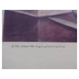 VINTAGE PICTURE GRACE LITHOGRAPH AND ANTIQUE FRAME