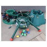 3 INDOOR / OUTDOOR LIVE CHRISTMAS TREE STANDS + LIGHTS