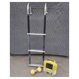 LIVE BAIT BUCKET, MARKING BOUY, AND LADDER