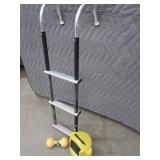 LIVE BAIT BUCKET, MARKING BOUY, AND LADDER