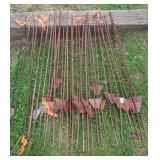 25 ELECTRIC FENCE POLES + EXTRAS