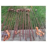 25 ELECTRIC FENCE POLES + EXTRAS