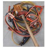 JUMPER CABLES AND BLACKSMITH HAMMER