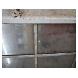 A SET OF TWO HEAVY DUTY STEEL AND GLASS METAL SAFETY DOORS