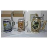 Avon Fine Collectible Steins (3)  Eagle, Cougar, Wolf