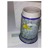 Avon Fine Collectible Steins (3)  Eagle, Cougar, Wolf