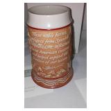 Avon Fine Collectible Steins (3) American Wildlife, Mustang, Grey Wolf.