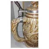 Avon Fine Collectible Steins (3) American Wildlife, Mustang, Grey Wolf.