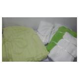 Waffle Weave Cotton Blankets and Chenille Spread.