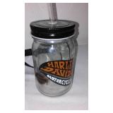 Unique Harley Davidson Purse and Covered Pint Jars (2)