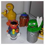 Assorted Action Figurines. Disney, Smurfs, Sesame Street, Toy Story.