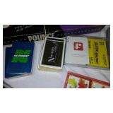 Vintage swim Fins, Racket, Cards, Pounce, Boxes.