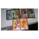 Vintage swim Fins, Racket, Cards, Pounce, Boxes.