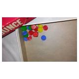 Vintage swim Fins, Racket, Cards, Pounce, Boxes.