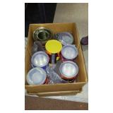 Vintage swim Fins, Racket, Cards, Pounce, Boxes.