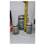 Avon Age of the Iron Horse Mini Stein (3) Large (1) and Car Classic Mini.