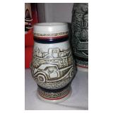 Avon Age of the Iron Horse Mini Stein (3) Large (1) and Car Classic Mini.