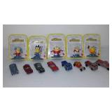 Vintage Tootsie Toy Cars (4) and Trucks (4) and Minions The Rise of Gru (5)