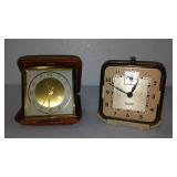 Vintage Blessing 1 Jewel and Ingram Chum Travel Clocks