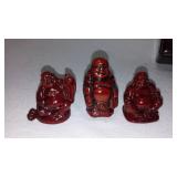 Mini Red Feng Shui Laughing Buddha Figurines (11),