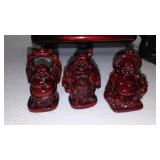Mini Red Feng Shui Laughing Buddha Figurines (11),