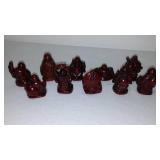 Mini Red Feng Shui Laughing Buddha Figurines (11),