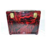 Intricate carved Jewelry Box and hear/see/speak no evil buddhas