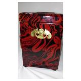 Intricate carved Jewelry Box and hear/see/speak no evil buddhas