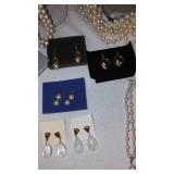 Costume Pearl Necklaces and Earnings.