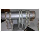 Costume Pearl Necklaces and Earnings.