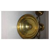 Solid  Brass Fluted Vases (3), Candelabra.