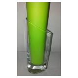 Miller Rogaska Crystal "Ellipse" Oval Boat / Bowl and Teardrop Vases (3