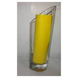 Miller Rogaska Crystal "Ellipse" Oval Boat / Bowl and Teardrop Vases (3