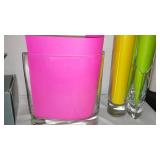 Miller Rogaska Crystal "Ellipse" Oval Boat / Bowl and Teardrop Vases (3