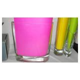 Miller Rogaska Crystal "Ellipse" Oval Boat / Bowl and Teardrop Vases (3