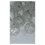 Lead Crystal Vases, Punch Bowl, Oil Ball Lamps (6).