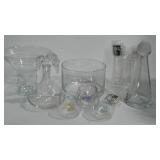 Décor Glass,  Uncandle by Pyrex, Decanters and more.
