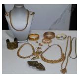 Vintage Gold Tone Jewelry, 1940s And Newer