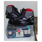 Vintage Cross Country Boots Skis And Poles (2 Sets).