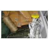 Tow Strap, Power Supply, Tarps (Sections) Twine, Poly Rope, And More.