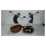 MCM West Germany, Haeger (231), Metal Candle Holder.