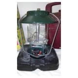 Coleman lanterns with Cases (2) and Primus Lantern, Propane.