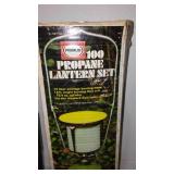Coleman lanterns with Cases (2) and Primus Lantern, Propane.