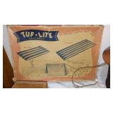 Vintage Collection Cheese Boxes, Camping, Brass Oiler, Ice Tongs.