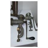 Vintage Collection Cheese Boxes, Camping, Brass Oiler, Ice Tongs.